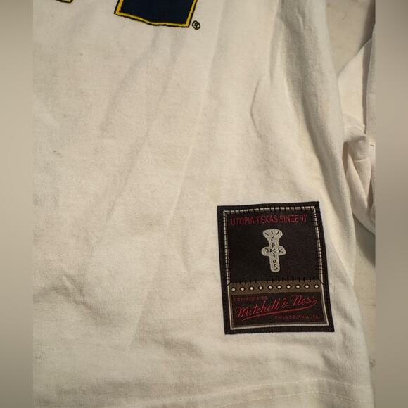 Cactus Jack Travis Scott Mitchell & Ness University Of Michigan Tee New w/o Tag - Picture 5 of 7